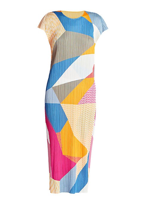 Colorful Patchwork Midi Dress