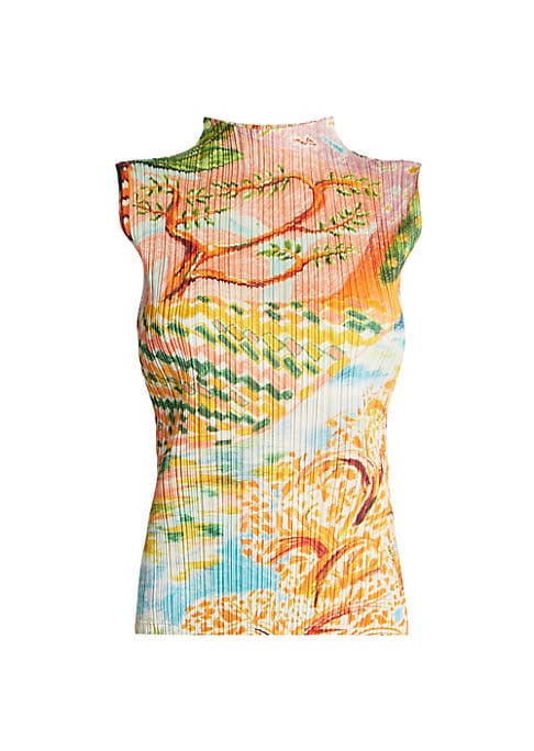 Botanical Pleat Top