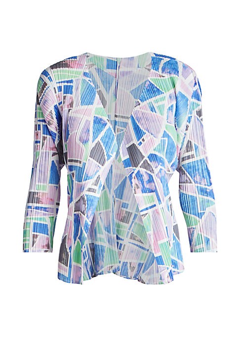 Geometric Draped Cardigan