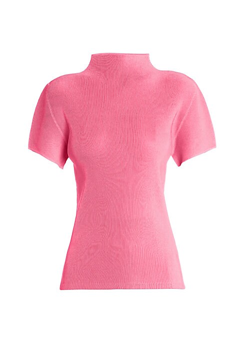 Chic Pleated High Neck Top