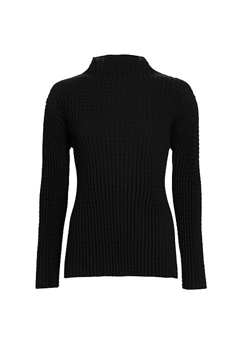 Textured Turtleneck Top