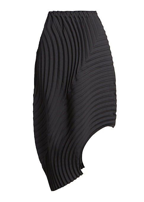 Asymmetric Pleated Skirt