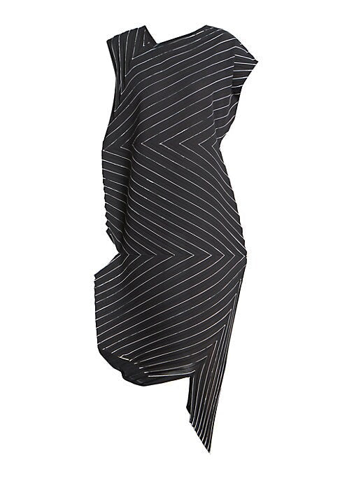 Zigzag Asymmetrical Midi Dress