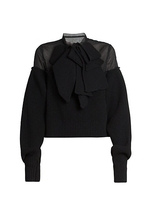 Elegant Chiffon Knit Sweater