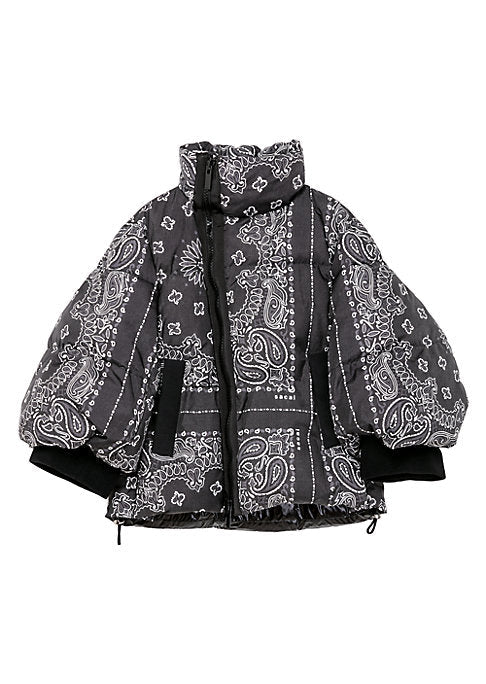 Bold Print Puff Jacket