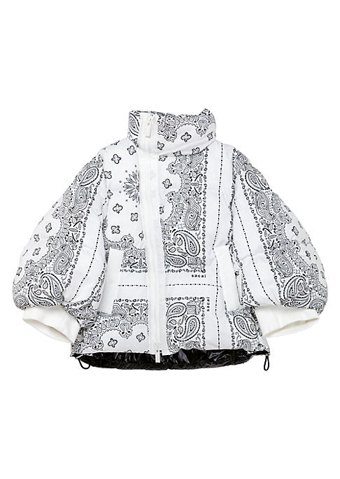 Chic Bandana Puffed Jacket