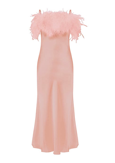 Feather Chic Slip Dress