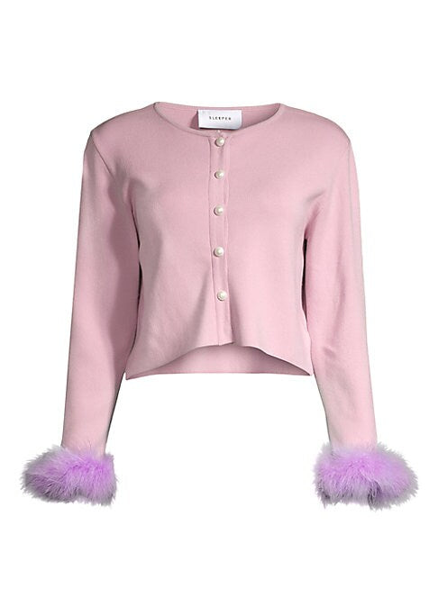 Feathered Elegance Cardigan