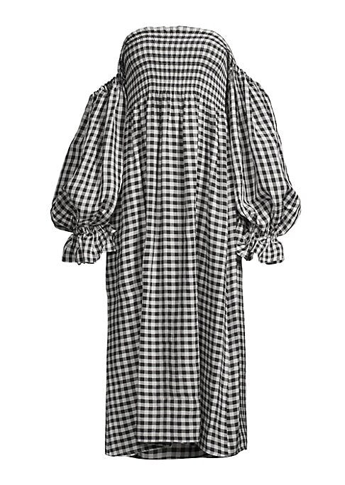 Gingham Romantic Midi Dress