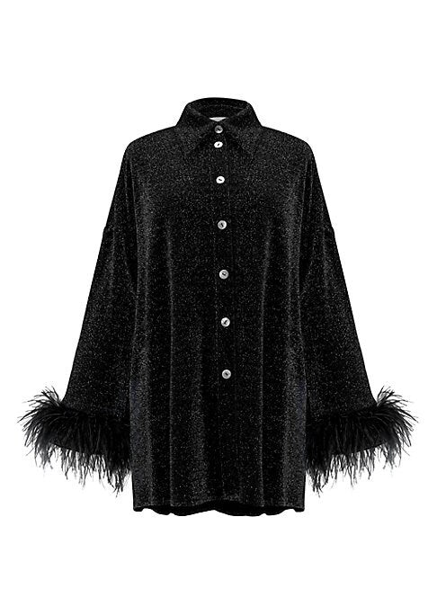 Feathered Metallic Elegance