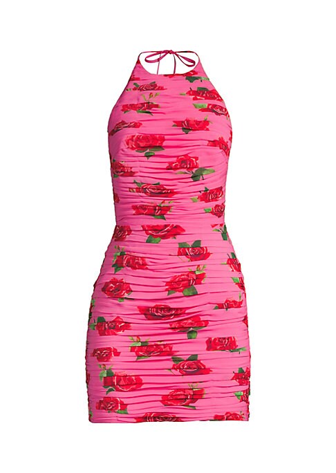 Floral Ruched Mini Dress