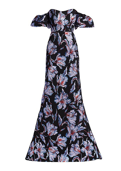 Elegant Hibiscus Gown