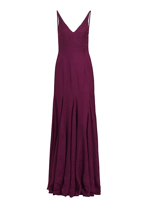 Vibrant V-Neck Gown