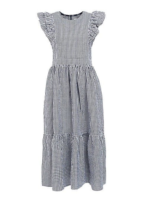 Gingham Flutter Dress