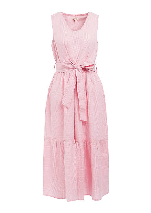 Gingham Tiered Midi Dress