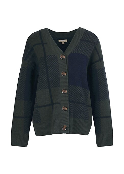 Plaid V-Neck Cardigan