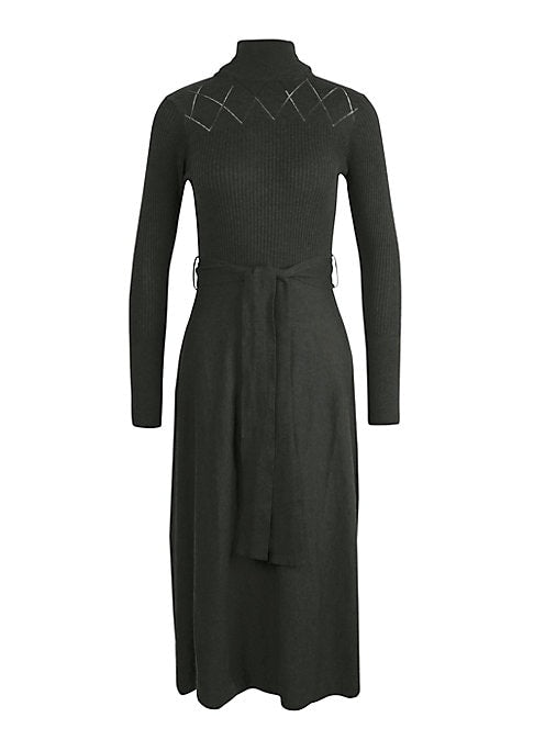 Chic Flare Turtleneck Dress