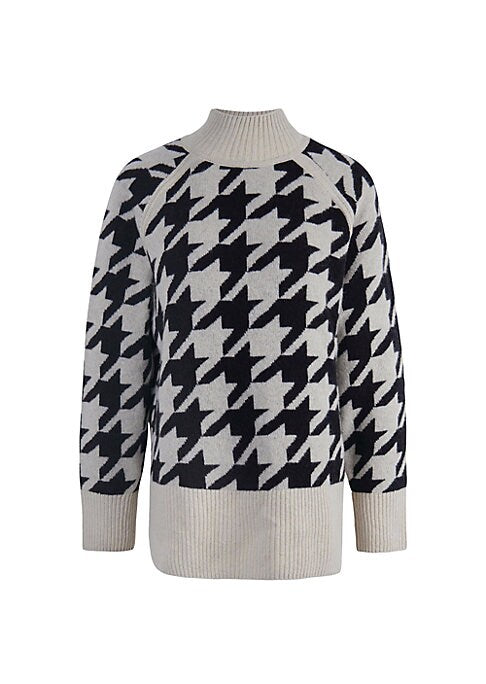 Chic Houndstooth Pullover