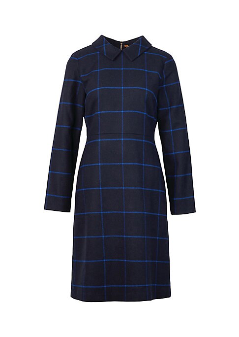 Checked Wool Mini Dress