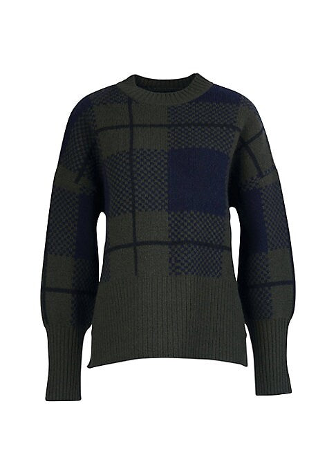 Plaid Cozy Knit Sweater