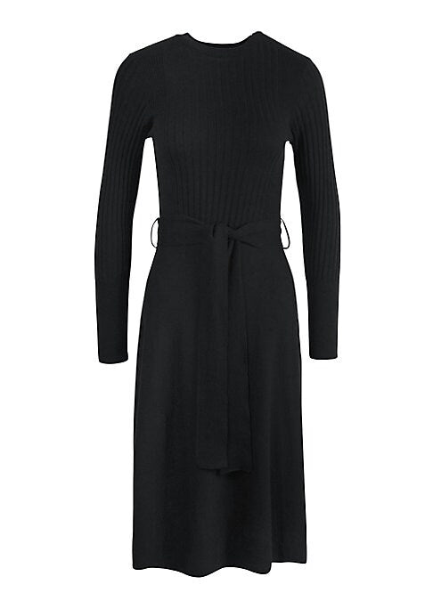 Ribbed Flair Midi Dress