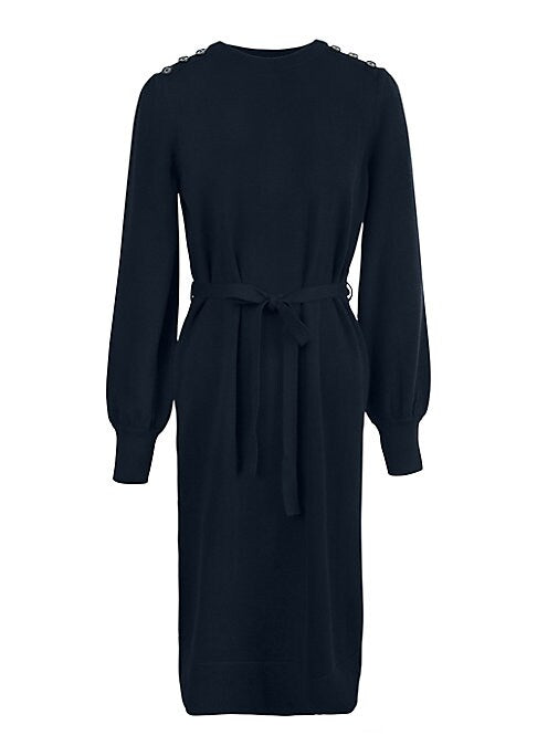 Balloon Sleeve Midi Dress