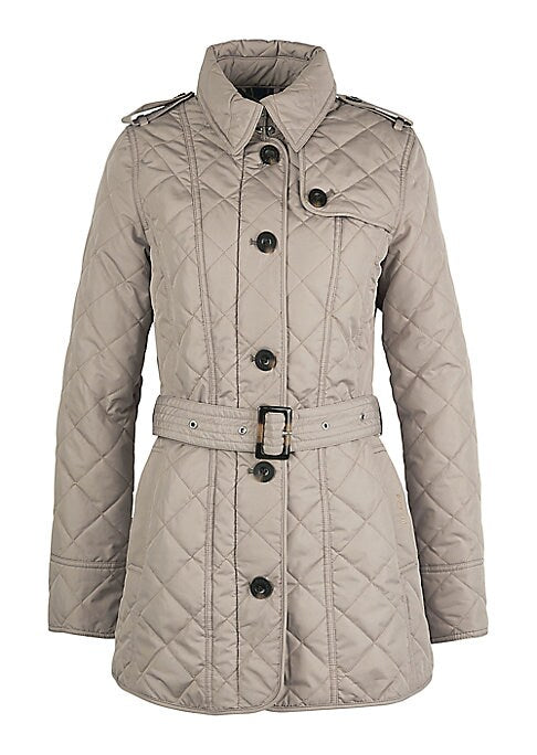 Belted Quilted Trench Jacket