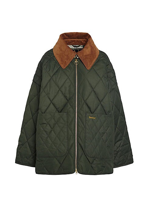 Quilted Oversized Zip Jacket