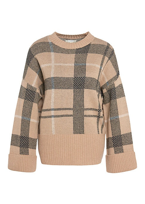 Checked Cozy Crew Sweater