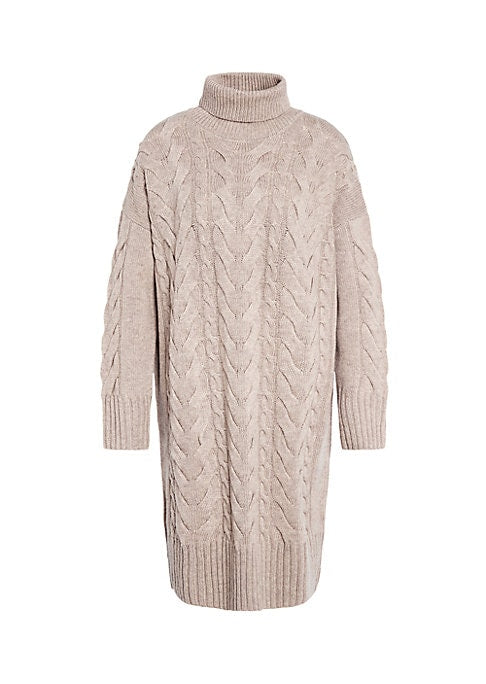 Funnel Neck Knit Dress