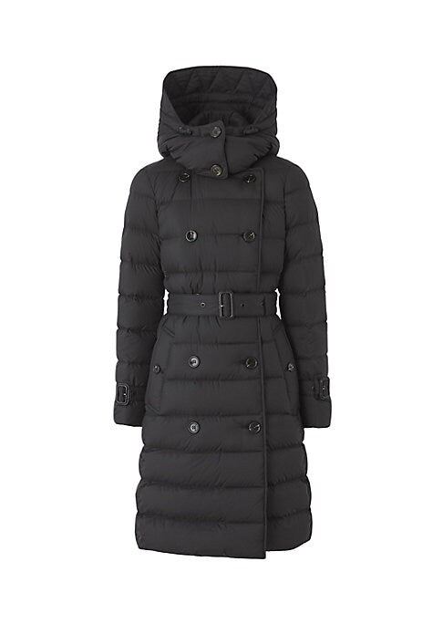 Tonal Belted Puffer Coat