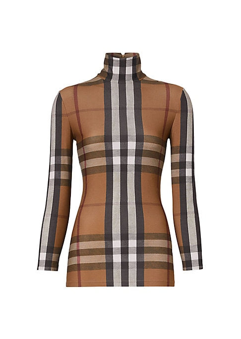 Chic Checkered Turtleneck Sweater