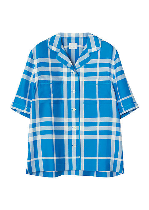 Chic Two-Tone Silk Top