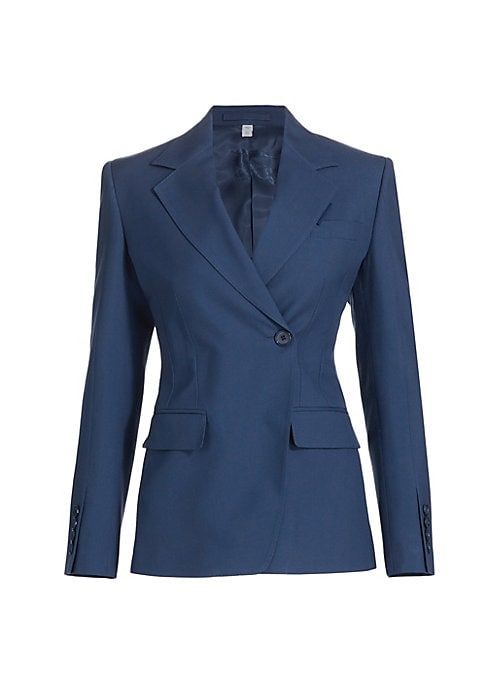 Satin-Lined Wrap Blazer