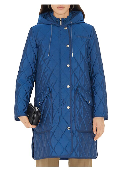 Diamond Hooded Quilted Coat