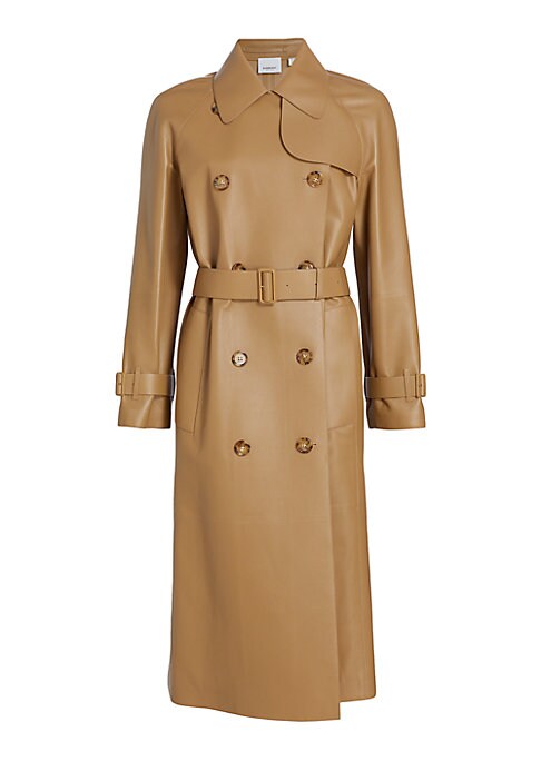 Sleek Leather Trench Coat