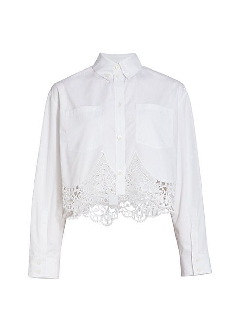 Lace-Trimmed Crop Top