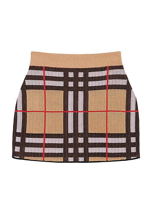 Chic Check Knit Skirt