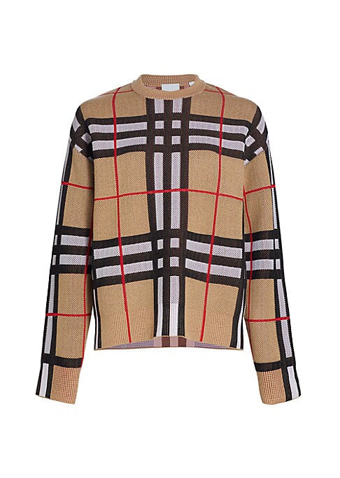 Chic Check Knit Sweater