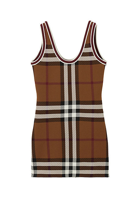Chic Check Pattern Dress