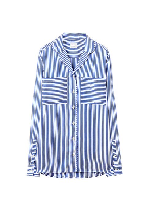 Striped Silk Overshirt