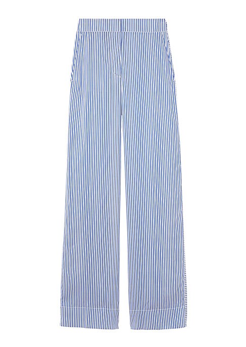 Chic Striped Silk Trousers