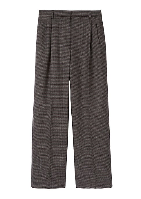 Puppytooth Wide-Leg Trousers
