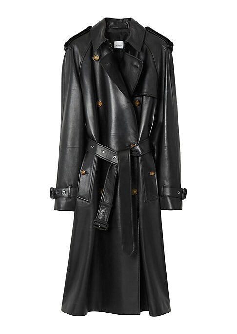 Luxe Leather Trench Coat
