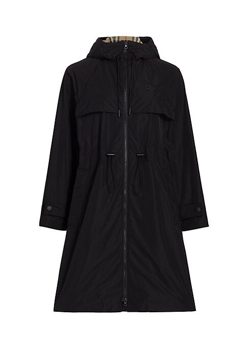 Hooded Logo Trench Coat