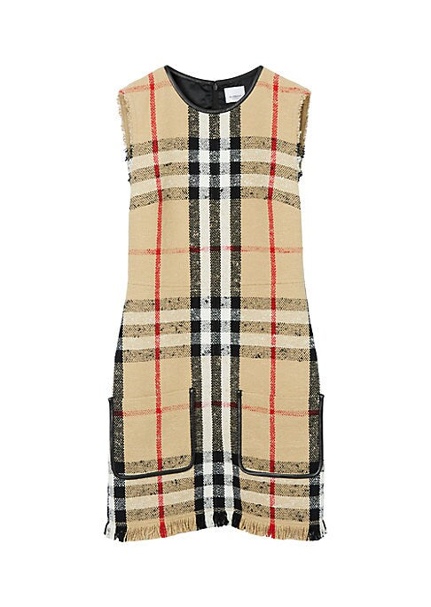 Fringe Check Mini Dress