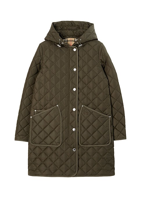 Diamond Check Hooded Coat