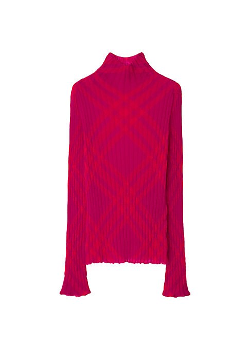 Checkered Luxe Turtleneck