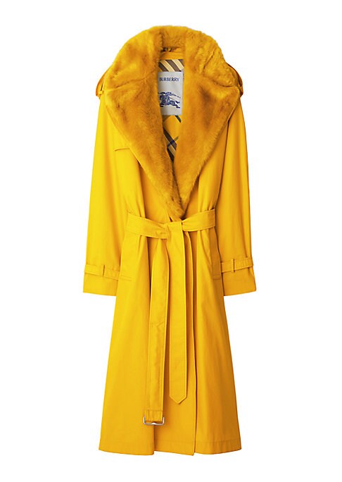 Oversized Faux Fur Trench