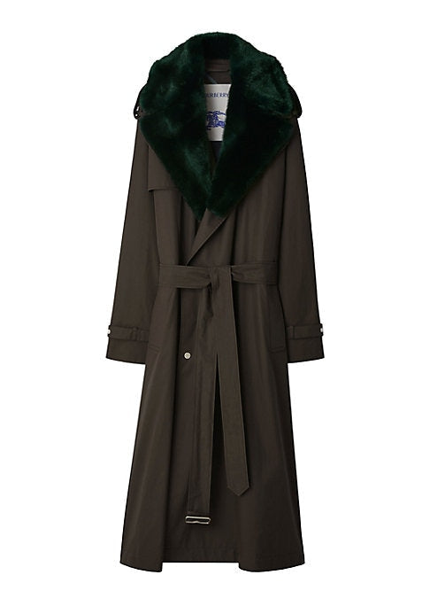 Chic Oversized Faux-Trench Coat